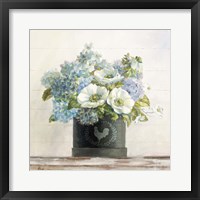 Anemones in Hatbox Shiplap Framed Print