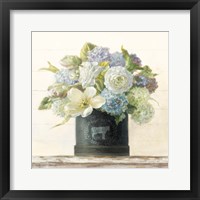 Framed 'Tulips in Hatbox Shiplap' border=