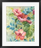 Framed Hibiscus Garden II