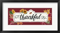 Thankful IV Red Framed Print