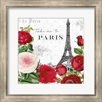 Framed 'Rouge Paris III' border=