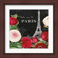 Framed 'Rouge Paris III Black' border=