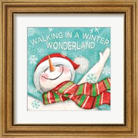 Framed 'Let it Snow V' border=