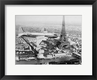 Framed Airplane Over Paris