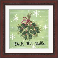 Framed 'Deck the Halls Holly' border=