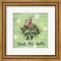 Framed 'Deck the Halls Holly' border=