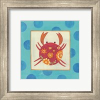 Framed 'Happy Floral Crab' border=