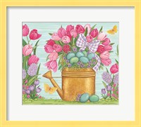 Framed Tulips and Blue Eggs