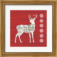 Framed 'Tis the Season Deer' border=