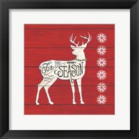 Framed 'Tis the Season Deer' border=