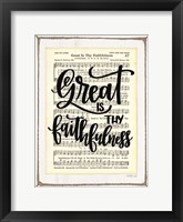 Framed Great is Thy Faithfulness