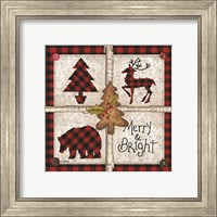 Framed 'Four Square Merry & Bright' border=