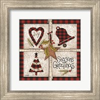 Framed 'Four Square Seasons Greetings' border=