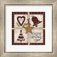 Framed 'Four Square Seasons Greetings' border=