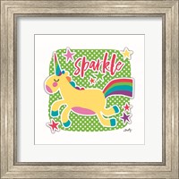 Framed 'Sparkle Unicorn' border=