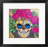 Framed Skull with Roses