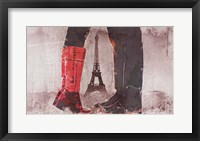 Framed Kiss Kiss Paris