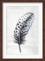 Framed Indigo Feather II