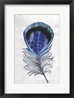 Indigo Feather III Framed Print