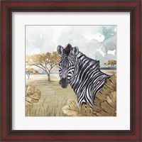 Framed 'Golden Zebras' border=