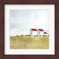 Framed 'Red Farm House II' border=