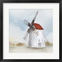 Framed 'Red Windmill II' border=