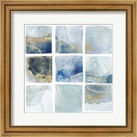 Framed 'Indigo Squares I' border=