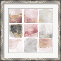 Framed 'Blush Squares I' border=