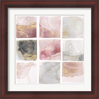 Framed 'Blush Squares I' border=