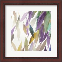 Framed 'Fallen Colorful Leaves II Violet Version' border=