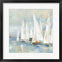 Framed White Sailboats