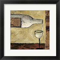 White Wine Pour Framed Print