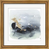 Framed 'Cerulean & Gold II' border=