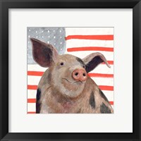 Framed 'Patriotic Farm IV' border=