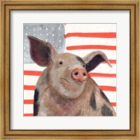 Framed 'Patriotic Farm IV' border=