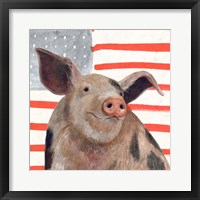 Framed 'Patriotic Farm IV' border=