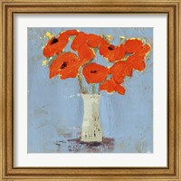 Framed 'Orange Poppy Impression I' border=