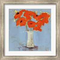 Framed 'Orange Poppy Impression I' border=