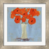 Framed 'Orange Poppy Impression II' border=