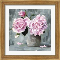 Framed 'Peony Study I' border=