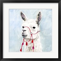 Watercolor Llama II Framed Print