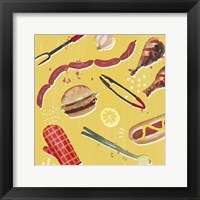 Framed 'Throw it on the Grill III' border=