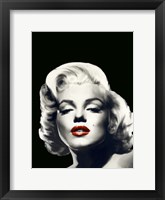 Framed Red Lips Marilyn In Black