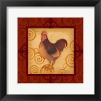 Framed Decorative Rooster III