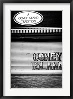 Framed Coney Island New York Black/White