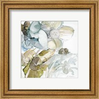 Framed 'Seaglass Garden III' border=