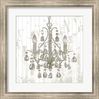 Framed 'Shiplap Chandelier I' border=