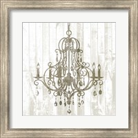 Framed 'Shiplap Chandelier II' border=