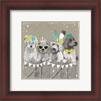 Framed 'Fancypants Wacky Dogs III' border=