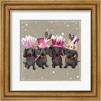 Framed 'Fancypants Wacky Dogs VII' border=